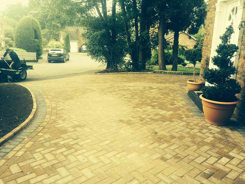 brick driveway