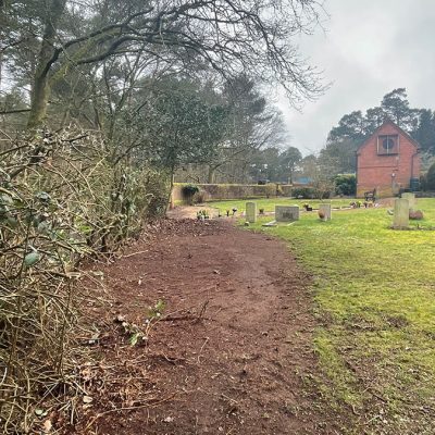 Bordon Military Cemetery trimming the fence