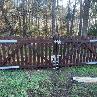 wooden gate restored