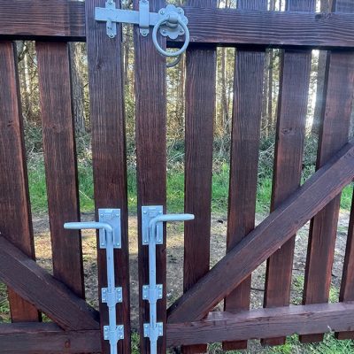 wooden gate restored