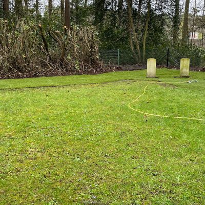 Bordon Military Cemetery turf and hedge