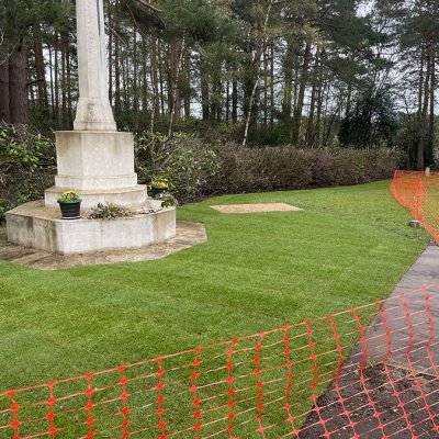 Bordon Military Cemetery turf and hedge